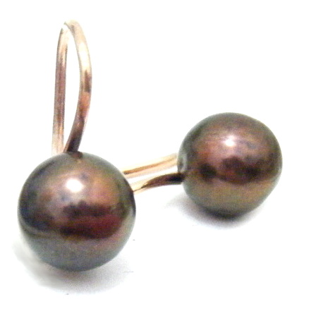 Brown/Black Fixed Drop Pearl Earring